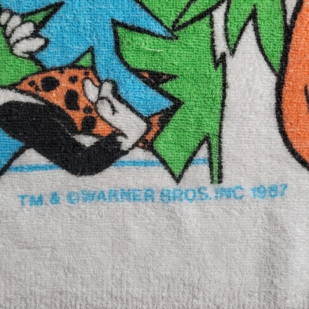 VTG Tweety‎ Bird 1987 Stone Age Dinosaur Beach Towel Sylvester